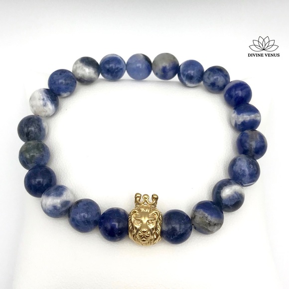 Lion Sodalite Stretch Bracelet - Picture 5 of 8